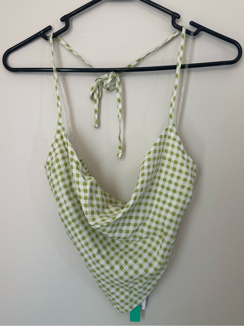 Stitch & Pine | Green Gingham | Tie-Strap Halter Top